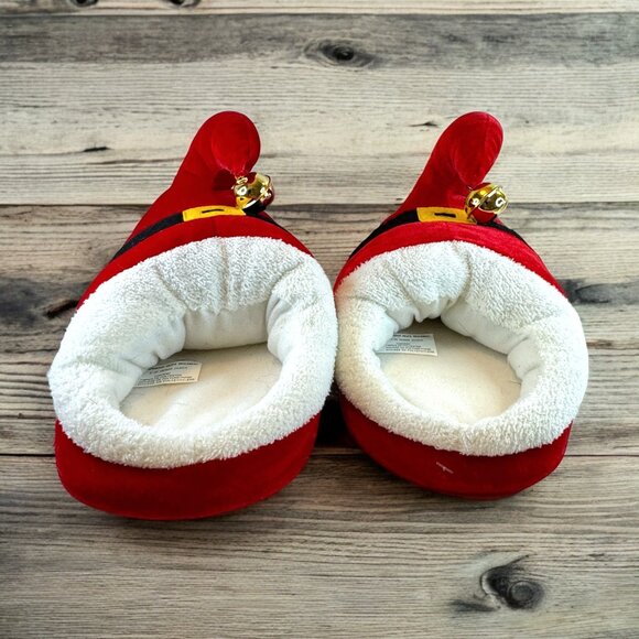 Christmas Elf Slippers Puffy Jingle Bells Red 9 inches long Novelty Slip ons - Picture 4 of 5